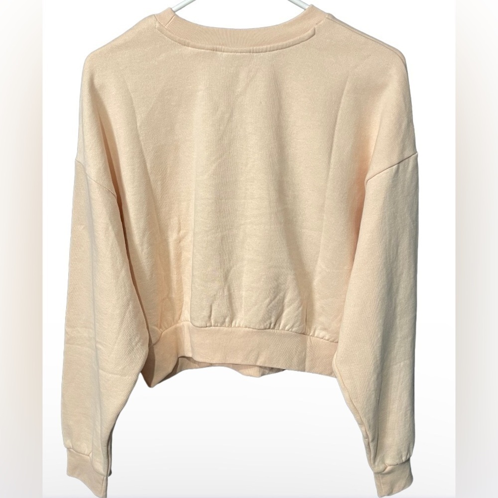 Levi's Tops | Women's Levi's Cropped Graphic Logo Sweatshirt color:peach size M - Picture 4 of 10